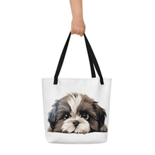 Load image into Gallery viewer, Shih Tzu - All-Over Print Large Tote Bag