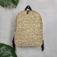 Load image into Gallery viewer, Gold Sparkle Minimalist Backpack