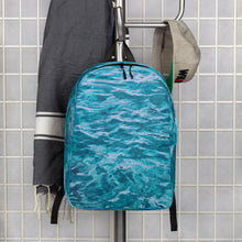 Load image into Gallery viewer, Blue Waves Minimalist Backpack