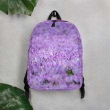 Load image into Gallery viewer, Purple Flowers Minimalist Backpack