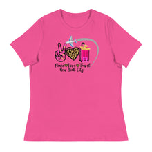 Load image into Gallery viewer, Peace Love Travel - New York City - Women's Relaxed T-Shirt