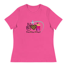Load image into Gallery viewer, Peace Love Travel - Women's Relaxed T-Shirt