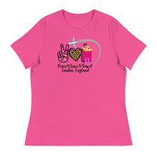 Load image into Gallery viewer, Peace Love Travel - London, England - Women's Relaxed T-Shirt