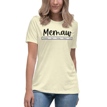 Load image into Gallery viewer, Memaw Women's Relaxed T-Shirt