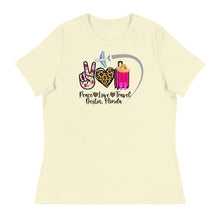 Load image into Gallery viewer, Peace Love Travel - Destin, FL - Women's Relaxed T-Shirt