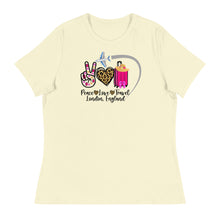 Load image into Gallery viewer, Peace Love Travel - London, England - Women's Relaxed T-Shirt