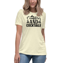 Load image into Gallery viewer, Campfires and Cocktails - Women's Relaxed T-Shirt