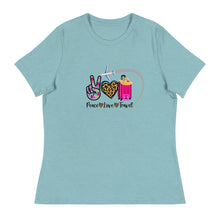 Load image into Gallery viewer, Peace Love Travel - Women's Relaxed T-Shirt