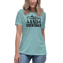 Load image into Gallery viewer, Campfires and Cocktails - Women's Relaxed T-Shirt