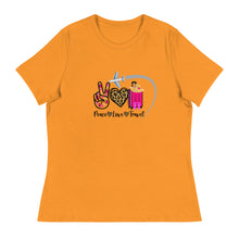 Load image into Gallery viewer, Peace Love Travel - Women's Relaxed T-Shirt