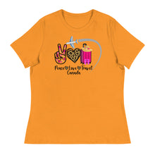 Load image into Gallery viewer, Peace Love Travel - Canada - Women's Relaxed T-Shirt