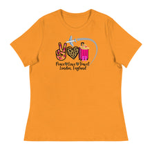 Load image into Gallery viewer, Peace Love Travel - London, England - Women's Relaxed T-Shirt
