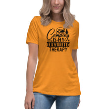 Load image into Gallery viewer, Camping is my Favorite Therapy - Women's Relaxed T-Shirt