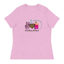 Load image into Gallery viewer, Peace Love Travel - Women's Relaxed T-Shirt