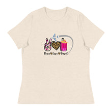 Load image into Gallery viewer, Peace Love Travel - Women's Relaxed T-Shirt