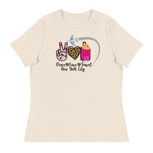 Load image into Gallery viewer, Peace Love Travel - New York City - Women's Relaxed T-Shirt