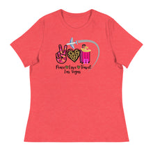 Load image into Gallery viewer, Peace Love Travel - Las Vegas - Women's Relaxed T-Shirt
