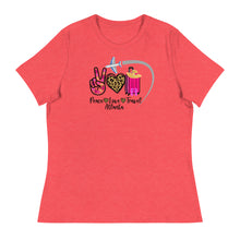 Load image into Gallery viewer, Peace Love Travel - Atlanta - Women's Relaxed T-Shirt