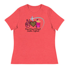 Load image into Gallery viewer, Peace Love Travel - London, England - Women's Relaxed T-Shirt