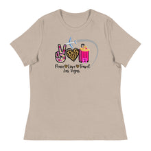Load image into Gallery viewer, Peace Love Travel - Las Vegas - Women's Relaxed T-Shirt