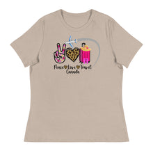 Load image into Gallery viewer, Peace Love Travel - Canada - Women's Relaxed T-Shirt