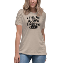 Load image into Gallery viewer, Campfire Drinking Crew - Women's Relaxed T-Shirt