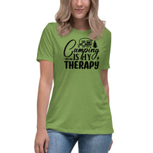 Load image into Gallery viewer, Camping is my Therapy - Women's Relaxed T-Shirt