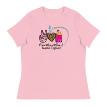 Load image into Gallery viewer, Peace Love Travel - London, England - Women's Relaxed T-Shirt