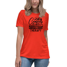 Load image into Gallery viewer, Camping is my Favorite Therapy - Women's Relaxed T-Shirt