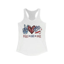 Load image into Gallery viewer, Peace Love Dogs - Women's Ideal Racerback Tank