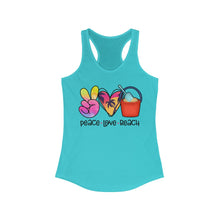 Load image into Gallery viewer, Peace Love Beach - Women's Ideal Racerback Tank