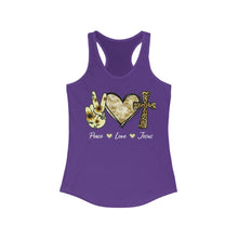 Load image into Gallery viewer, Peace Love Jesus - Women's Ideal Racerback Tank