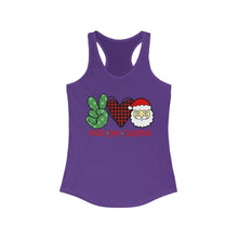 Load image into Gallery viewer, Peace Love Christmas - Women's Ideal Racerback Tank