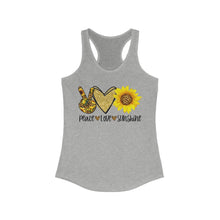 Load image into Gallery viewer, Peace Love Sunshine - Women's Ideal Racerback Tank