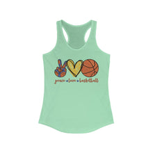 Load image into Gallery viewer, Peace Love Basketball - Women's Ideal Racerback Tank