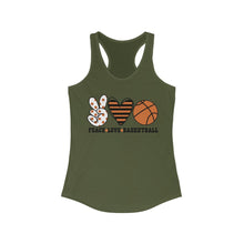 Load image into Gallery viewer, Peace Love Basketball - Women's Ideal Racerback Tank