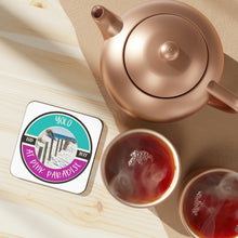 Load image into Gallery viewer, Yolo at Pink Paradise Hardboard Back Coaster