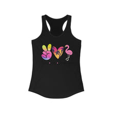 Load image into Gallery viewer, Peace Love Flamingo - Women's Ideal Racerback Tank