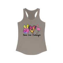 Load image into Gallery viewer, Peace Love Flamingo - Women's Ideal Racerback Tank