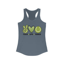 Load image into Gallery viewer, Peace Love Tennis - Women's Ideal Racerback Tank