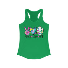 Load image into Gallery viewer, Peace Love Art - Women's Ideal Racerback Tank