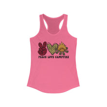 Load image into Gallery viewer, Peace Love Campfire - Women's Ideal Racerback Tank
