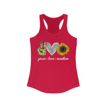 Load image into Gallery viewer, Peace Love Sunshine - Women's Ideal Racerback Tank