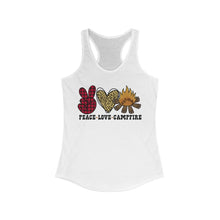 Load image into Gallery viewer, Peace Love Campfire - Women's Ideal Racerback Tank