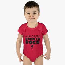 Load image into Gallery viewer, Baby Born To Rock Infant Baby Rib Bodysuit