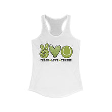 Load image into Gallery viewer, Peace Love Tennis - Women's Ideal Racerback Tank