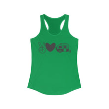 Load image into Gallery viewer, Peace Love Camping - Women's Ideal Racerback Tank