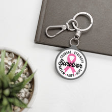 Load image into Gallery viewer, Survivor Courage Strength Key Ring