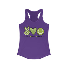 Load image into Gallery viewer, Peace Love Tennis - Women's Ideal Racerback Tank