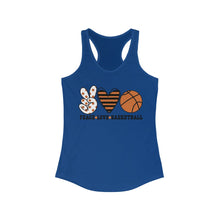 Load image into Gallery viewer, Peace Love Basketball - Women's Ideal Racerback Tank